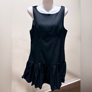 One size sleeveless mini dress in black, NWOT - no brand